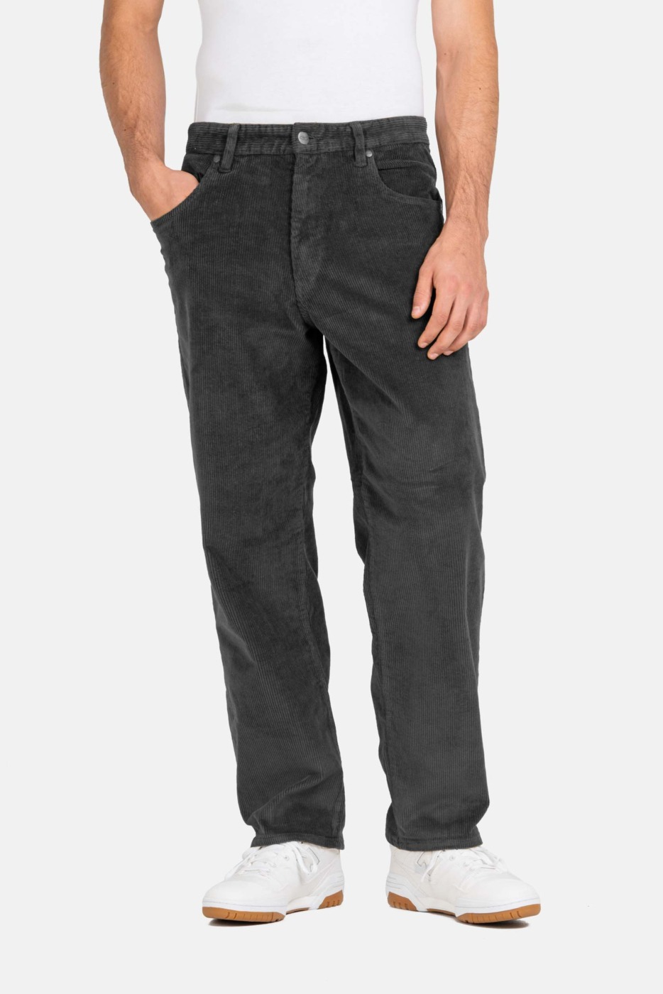 Solid Cord Pants vulcan grey