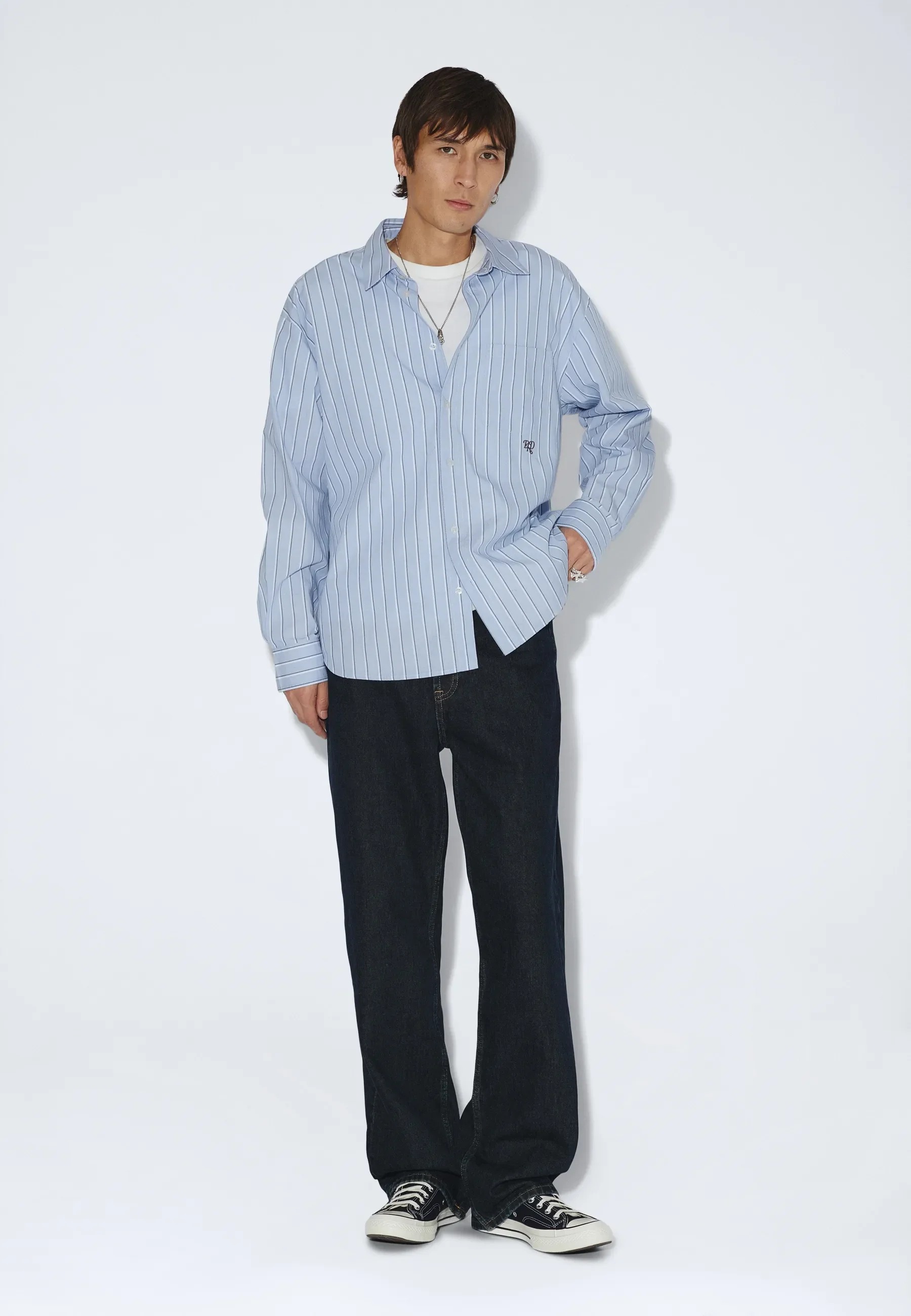 Wes SL Hemd blue stripe
