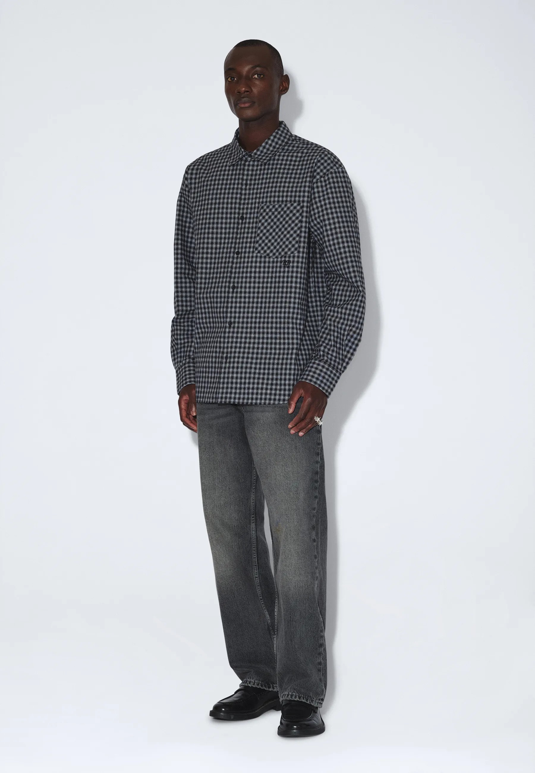 Wes LS Hemd fall black check