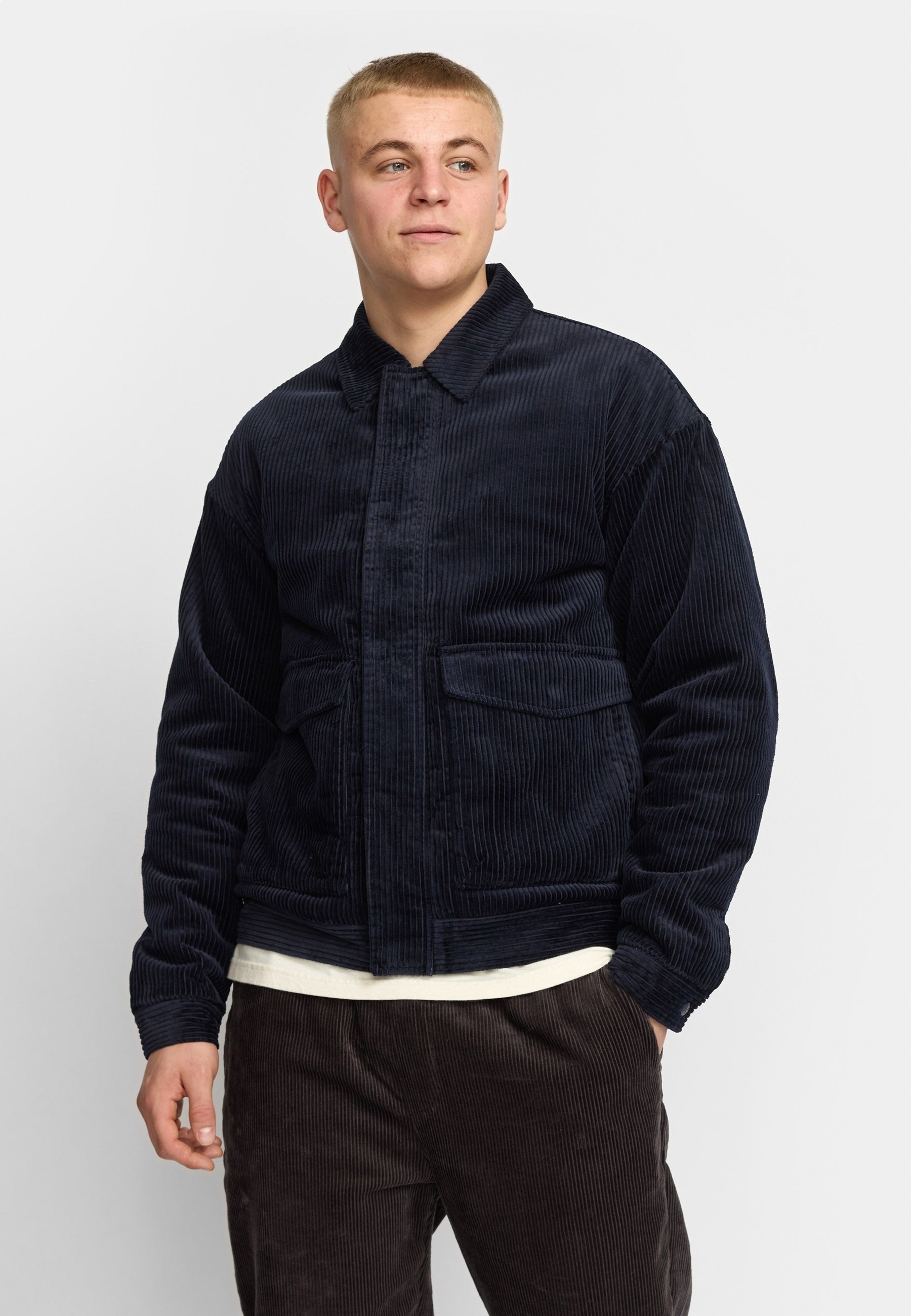 Padded Corduroy Jacket darknavy
