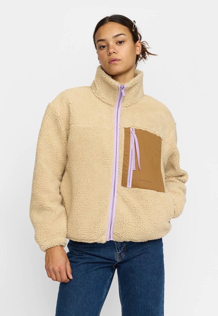 Pocket Teddy Jacket offwhite