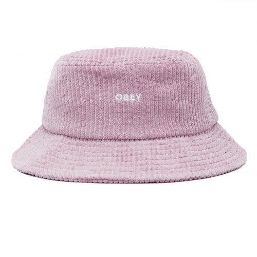 Obey Bold Cord Bucket Hat dusty rose