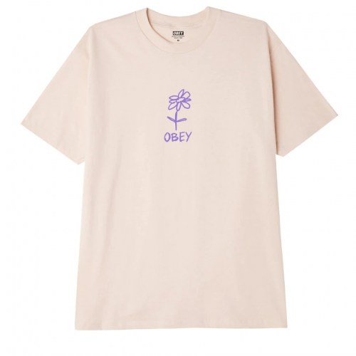 Obey Flower Doodle T-Shirt cream
