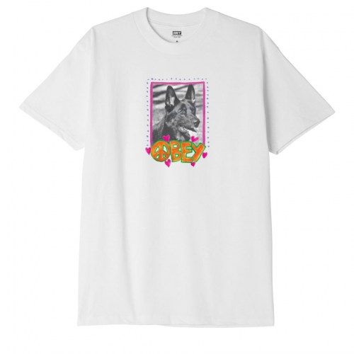 Obey Peace Dog T-Shirt white