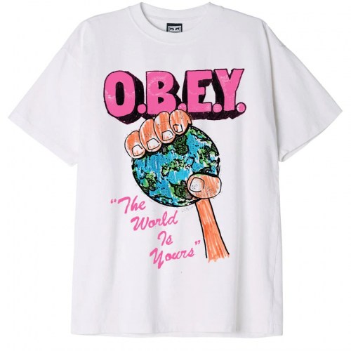 Obey The World Is Yours T-Shirt white