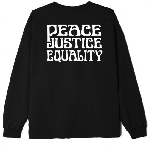 Obey Peace Justice Equality L/S T-Shirt black