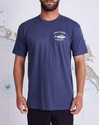 Salty Crew Rooster T-Shirt harbor blue