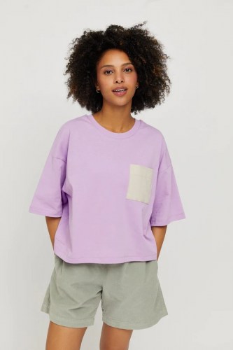 Mazine Ebina T-Shirt lavender off white