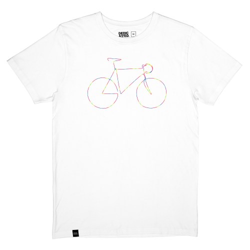 Dedicated Rainbow Bicycle Stockholm Tee white