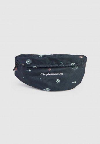 Cleptomanicx Mega Pattern Hip Bag black