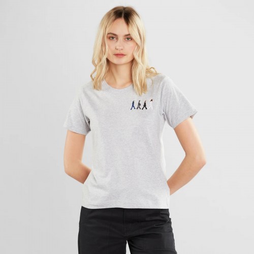 Dedicated Mysen Abbey Road Embroidery T-shirt grey