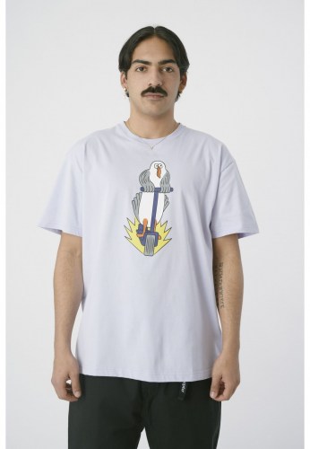 Cleptomanicx Scooter Gull Boxy T-Shirt lavender