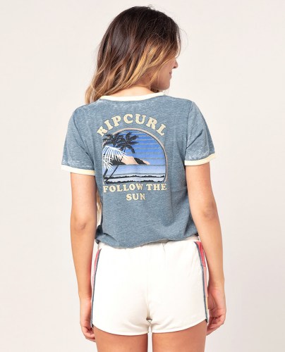 Rip Curl Golden State Ringer Tee navy