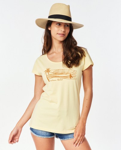 Rip Curl Playabella Graphic T-Shirt light yellow