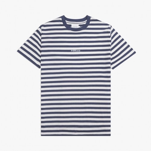 Parlez Ladsun Heavy Stripe T-Shirt navy