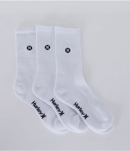 Hurley H2O Dri Crew Sockes 3 Pack white