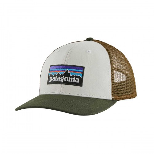 Patagonia P-6 Logo Trucker Cap white kelp forest