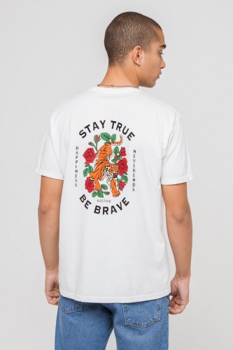 Kaotiko Stay True Washed T - Shirt white