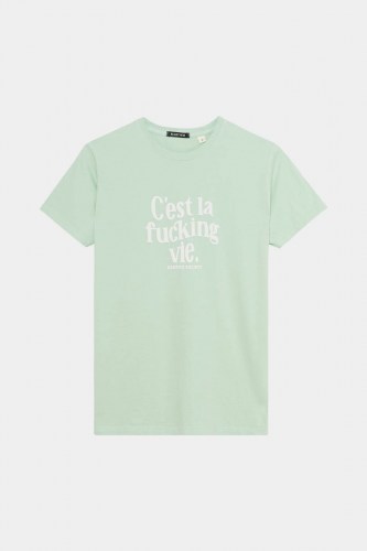 Kaotiko Cest La Vie Wash T-Shirt green