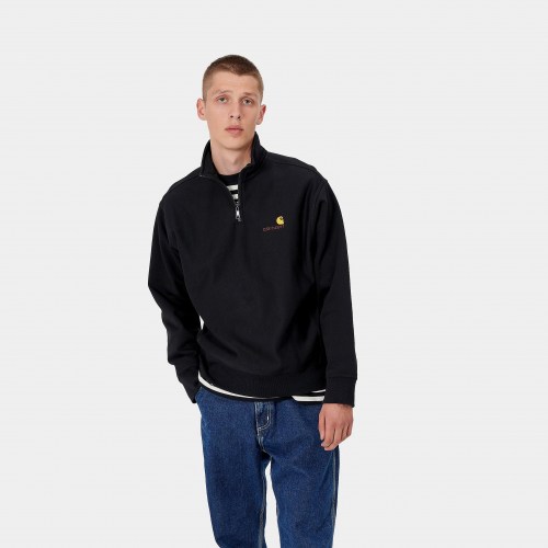 Carhartt Half Zip American Script Sweat black