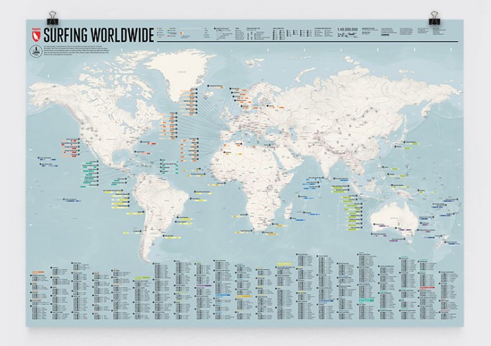 MARMOTA Surfing Weltkarte
