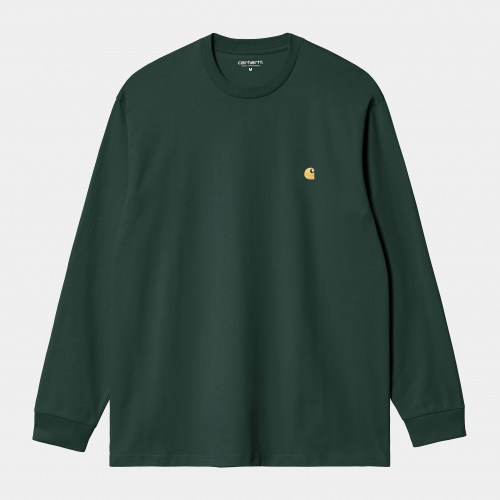 Carhartt WIP Chase LS T-Shirt discovery green gold