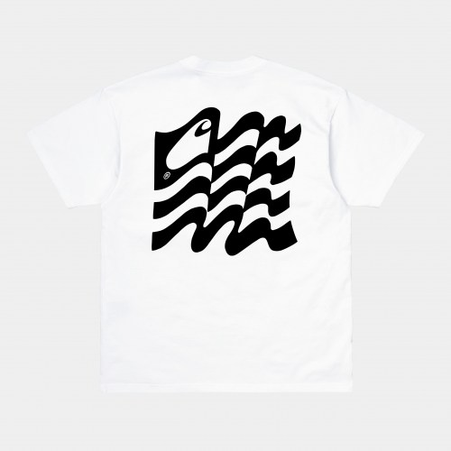 Carhartt Wavy State Tee white black