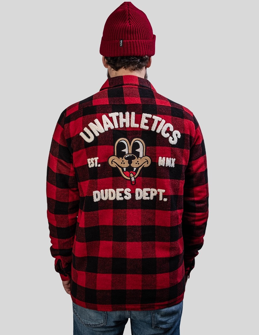 dudes Unathletics Dept Jacke red